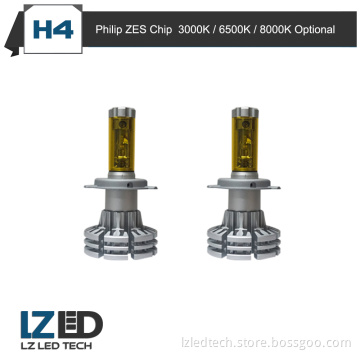 H4 9003 HB2 PHI-ZES LED Headlight Kit High Power 25w 3600lm Replace for Halogen or HID Bulbs